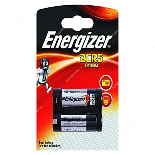 Energizer Lithium Battery, 2CR5, 1500mAh, 6V