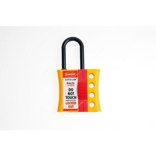 Loto-Lok Lockout Hasp, HSP-DEY3, Nylon, 3MM, Yellow and Red