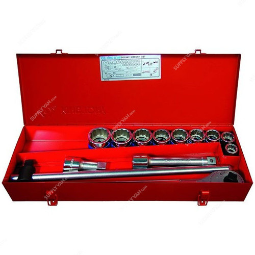 Kingtony Socket Wrench Set, 6013MR, 3/4 Inch Drive, 13 Pcs/Set