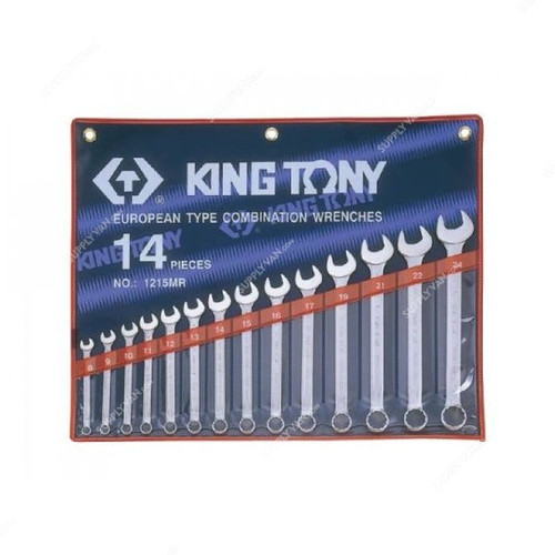 Kingtony Combination Wrench Set, 1215MR01, 8-24MM, 14 Pcs/Set