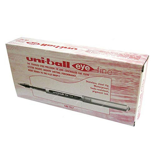 Uni-Ball Roller Ball Pen, UB157, Eye, 0.7MM, Red, 12 Pcs/Pack