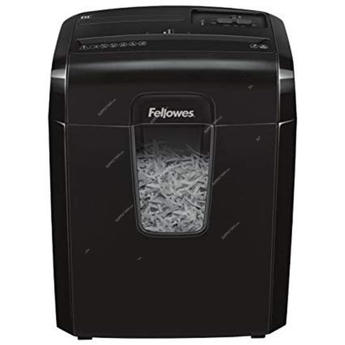 Fellowes Paper Shredder, 8CD, Powershred, Cross-Cut, 8 Sheets, Black