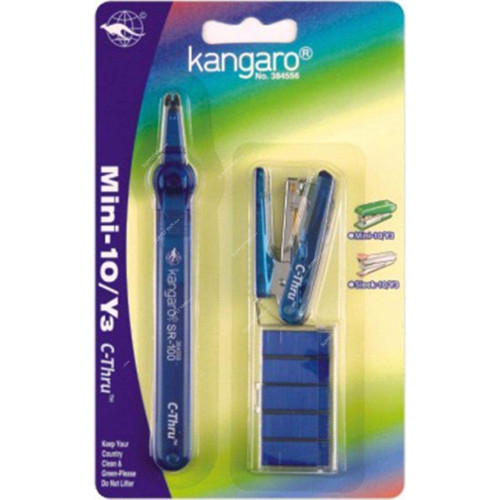 Kangaro Stapler Set, MINI-10-Y3, Blue, 7PCS