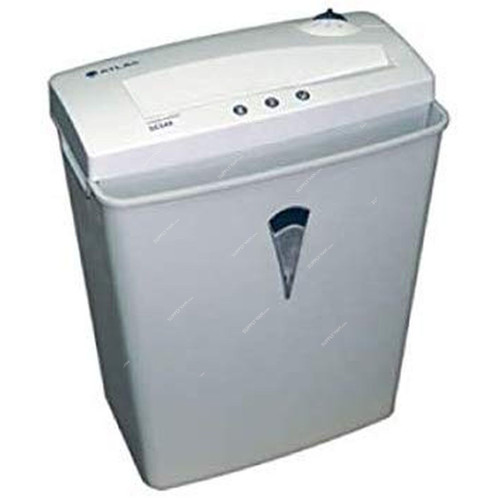 Atlas Paper Shredder, AS-S2-SC0540, Strip Cut, 5 Sheets, 6mm, White