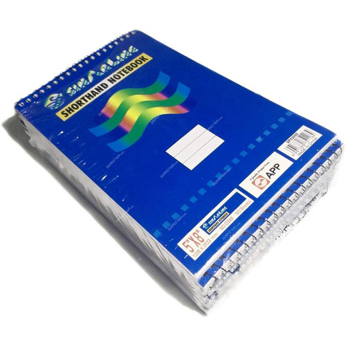 Sinarline Spiral Shorthand Notebook, SP03055, 5 x 8 Inch, Blue, 12 Pcs/Pack