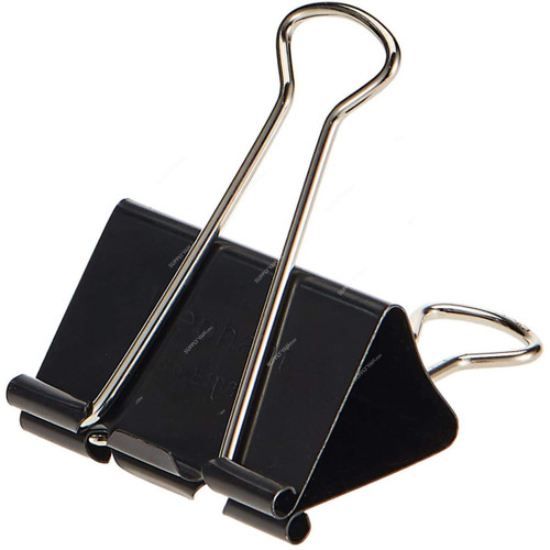 Elephant Binder Clip, E109, 40MM, Black, 12 Pcs/Box