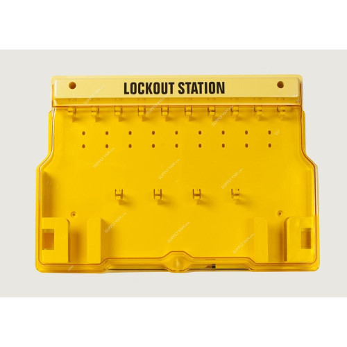 Lockout Station With Lockable Cover, LS-MST10-EB, 400 x 560MM, Yellow