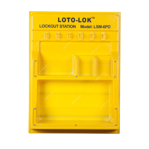 Loto-Lok Lockout Station, LSM-6PD, 600 x 450MM, Yellow