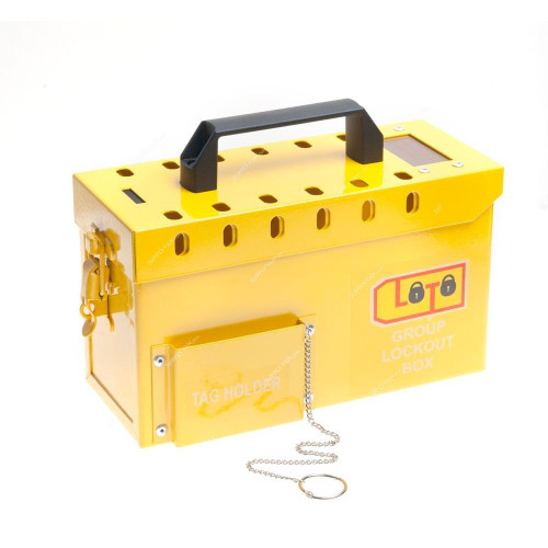 Loto-Lok Group Lock Box, GLB-SY13, Steel, 255 x 105MM, Yellow
