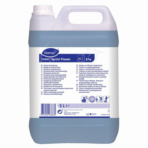Diversey Taski Sprint Flower Surface Cleaner and Deodoriser, 7512881, 5 Ltrs Diversey Taski Sprint Flower Surface Cleaner and Deodoriser, 7512881, 5 Ltrs