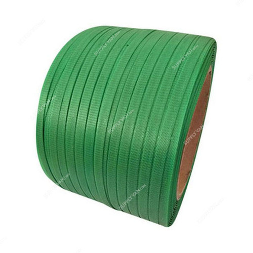 PP Strap Roll, Polypropylene, 19MM Width, 10 Kg, Green
