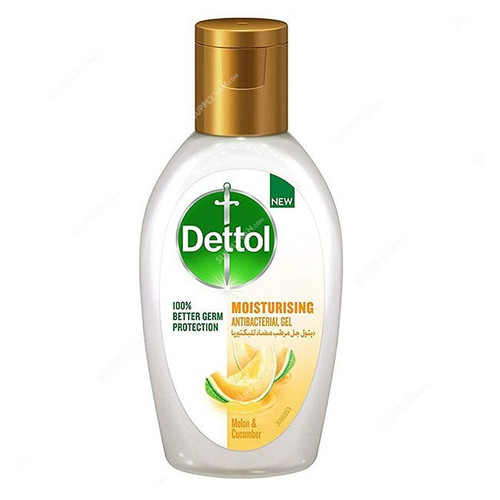 Dettol Moisturizing Hand Sanitizer Gel, Melon and Cucumber, 50ML