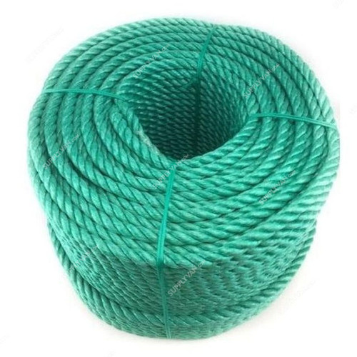 Nylon Rope, 6MM x 50 Mtrs, Green