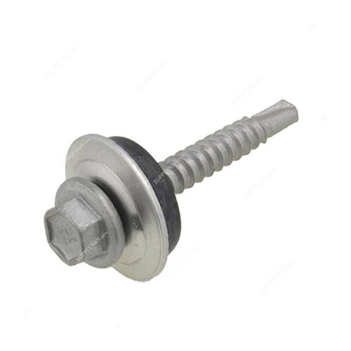 All Screw Fasteners Self Drilling Screw With Bonded EPDM Washer, Hex Head, M6.3 x 32MM, 250 Pcs/Pack