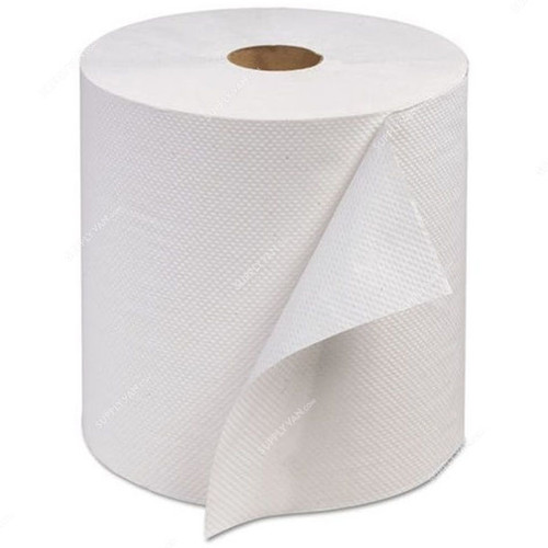 Intercare Embossed Auto Cut Tissue Roll, 1 Ply, 6 Roll/Pack