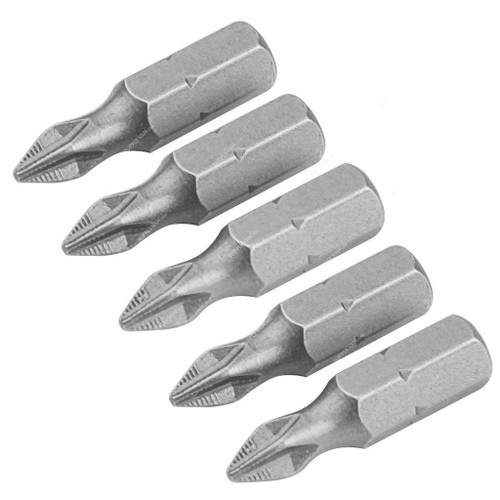 Tolsen Screwdriver Bit, 20271, PH2 x 25MM, 5 Pcs/Pack