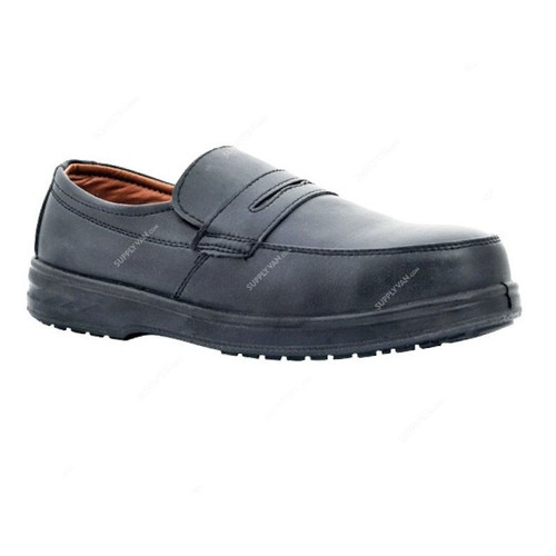Vaultex Non-Metal S3 Safety Shoes, VE13, Microfiber Leather, Size43, Black