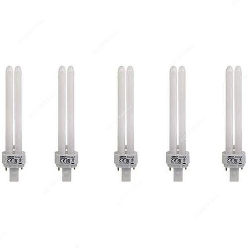 Osram Compact Fluorescent Lamp, Dulux D, 26W, G24q-3, 6500K, Lumilux Cool daylight, 5 Pcs/Pack