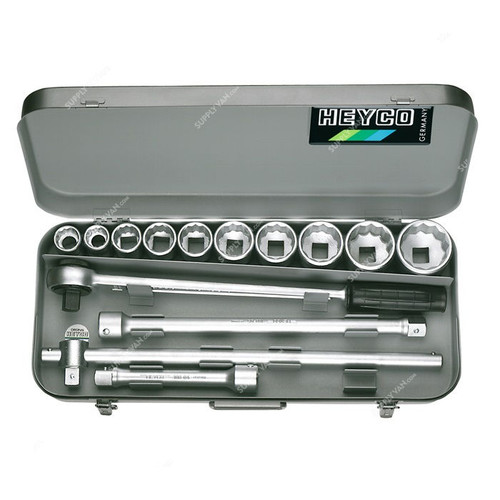 Heyco Socket Set, 101-0-M-C, Chrome Vanadium, 3/4 Inch, 14 Pcs/Set