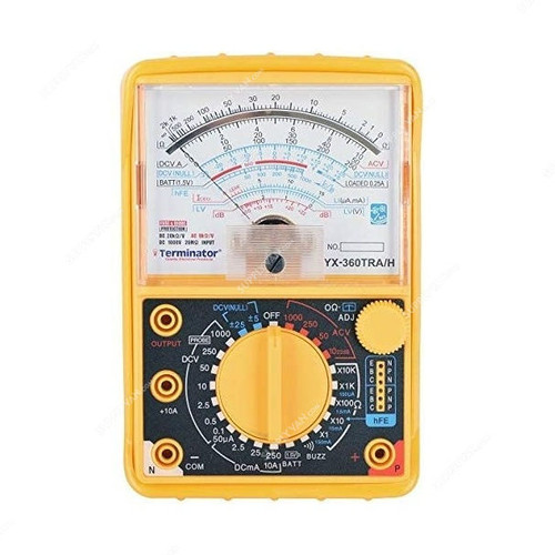 Terminator Analog Multimeter, YX-360TRA-H, 10A, Yellow