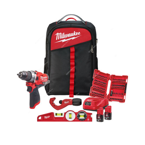 Milwaukee Cordless Tool Set, M12FPD-202XH, Fuel, 12V