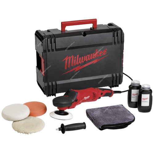 Milwaukee High-Torque Electric Polisher Set, AP14-2-200E-SET, 1450W, 200MM