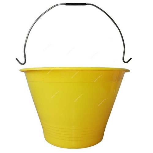 Macoma Heavy Duty Type A Bucket, BKT11, Plastic, Yellow, 12 Pcs/Pack