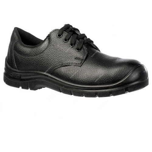 Miller Low Ankle Steel Toe Safety Shoes, SOH-SS1010, Leather, Size44, Black