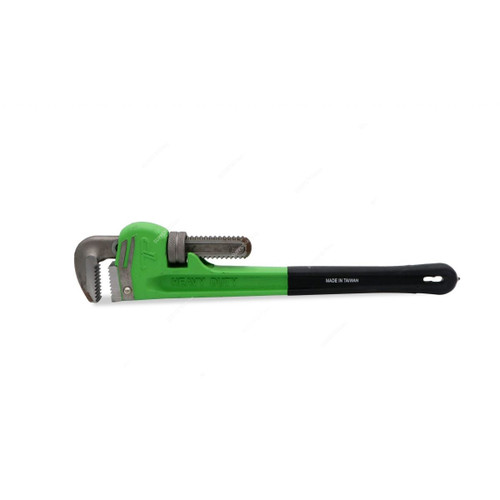 Perfect Tools Heavy Duty Pipe Wrench, MC218-PIP12I, 12 Inch, Green