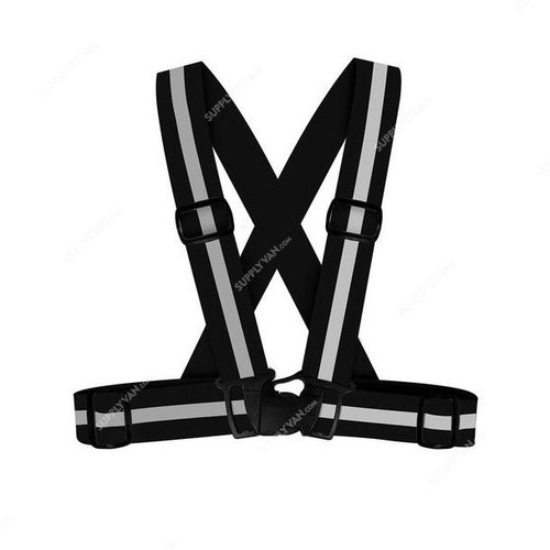 Vaultex Adjustable Cross Belt Safety Vest, ADV, Black