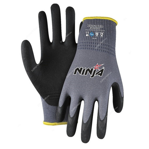 Ninja Multipurpose Gloves, Maxim Cool, NFT, Nylon, XL, Black/Grey