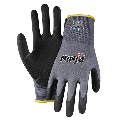 Ninja Coated Gloves, Maxim Evolution, NFT, Nylon, L, Black/Grey