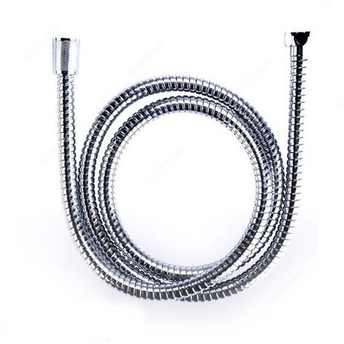 Geepas Shower Hose, GSW61072, Stainless Steel, 1/2 Inch, 1.75 Mtrs, Silver