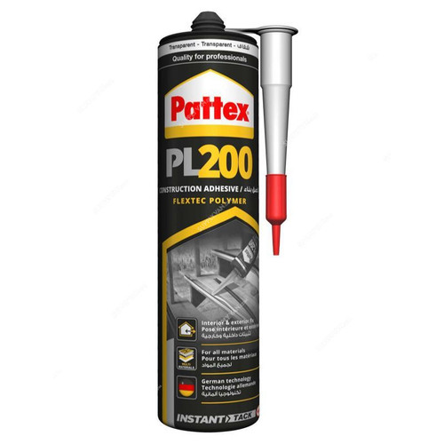 Pattex Montage Polymer Adhesive, PL-200, Flextec, 290GM, 12 Pcs/Pack