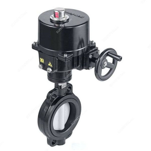 Honeywell Actuated Butterfly Valve, V4ABFW16-150-012, 6 Inch, Black
