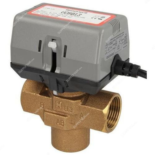 Honeywell Three-Way FCU Electric Valve Actuator, VS83C25PP, 1 Inch, BSPP, Black/Gold