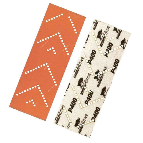 Rhinomotive Extreme+ Sandpaper Sheet, R1526, 70MM x 198MM, P400, Orange, 55 Pcs/Box