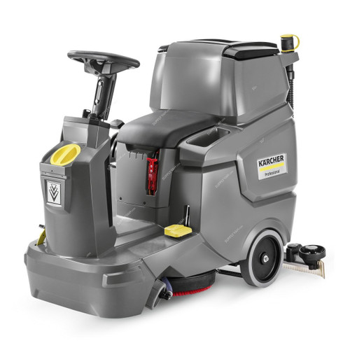 Karcher BD 50/70 R Bp Pack Classic Ride On Scrubber Drier, 11610710, 1400W, 180 RPM, 75 Ltrs Tank Capacity, Grey
