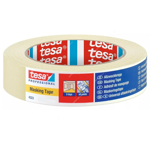 Tesa Masking Tape, 4323, Natural Rubber, 30MM x 50 Mtrs
