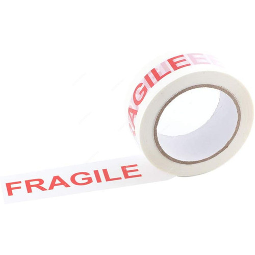Fragile Printed Tape, 80 Yard x 48MM, Polypropylene, White