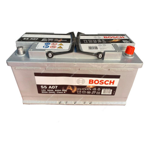 Bosch S5 A07 Starter Battery, 0092S5A070, 12V, 95Ah, 850A