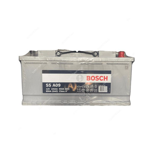 Bosch S5 A09 Starter Battery, 0092S5A090, 12V, 105Ah, 950A