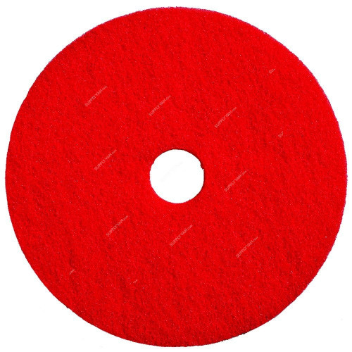 Norton Buffer AO Fine Grit Floor Pad, 66261054272, 13 Inch, Red, 5 Pcs/Pack