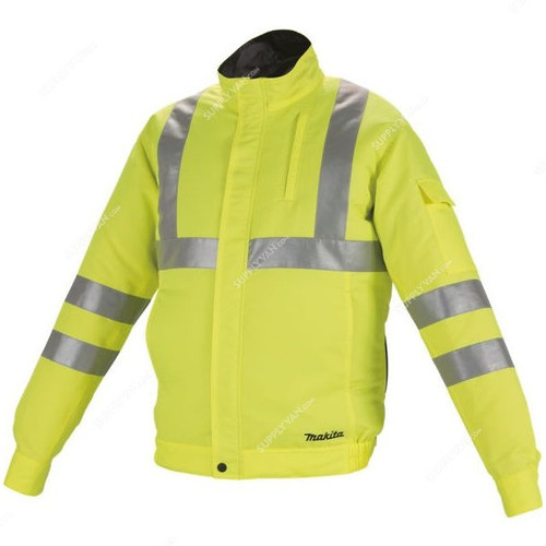 Makita 18V LXT Cordless High Visibility Fan Jacket, DFJ214ZL, Large