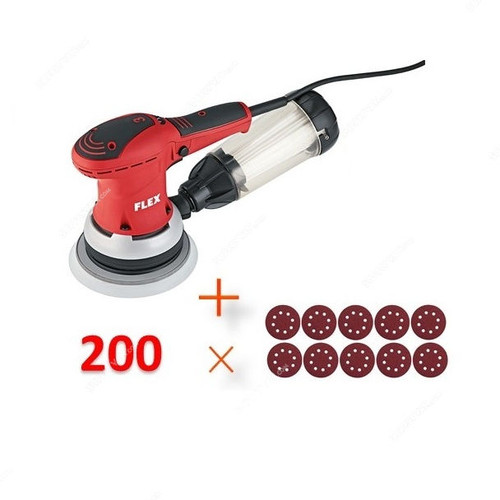 Flex Random Orbit Sander With 200 Pcs Velcro Discs, ORE-150-3-Set, 350W