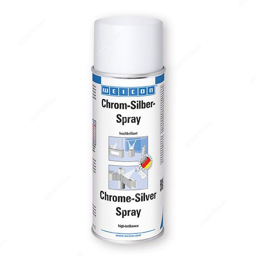 Weicon Chrome-Silver Spray, 11103400, Glossy Aluminium, 400ML
