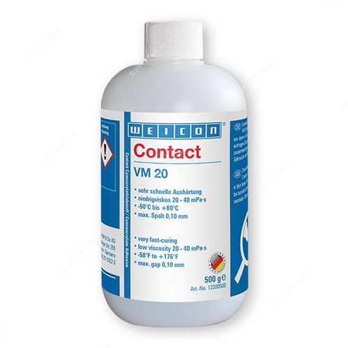 Weicon Contact VM 20 Cyanoacrylate Adhesive, 12300500, 500GM