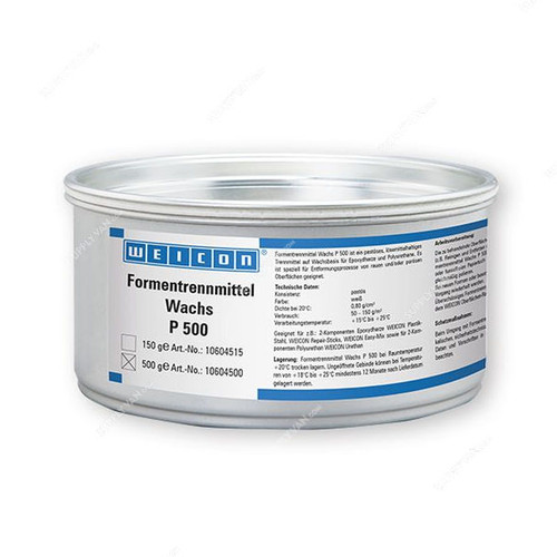 Weicon Mould Release Agent Wax Wax, 10604500, P-500, 500GM