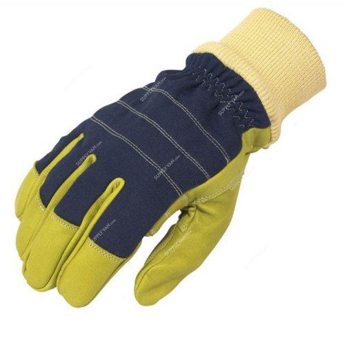 Southcombe Firemaster Wildland Gloves, SB02417A, Leather, XL, Lime/Blue