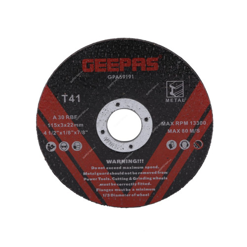 Geepas Metal Cutting Disc, GPA59191, 3 x 115MM